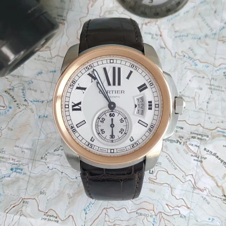 Calibre de Cartier 42MM Automatic Rose Gold Bezel-Hover-Image