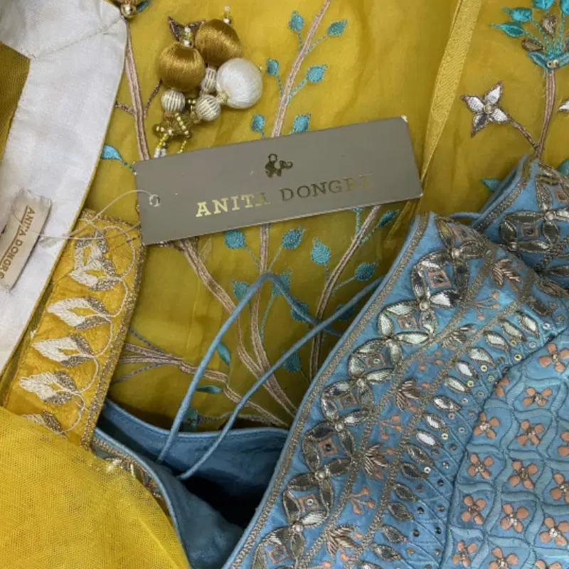 Anita Dongre Yellow Lahenga