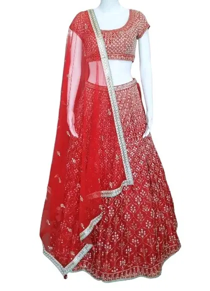 Anita Dongre Red Bridal Lehenga-Hover-Image