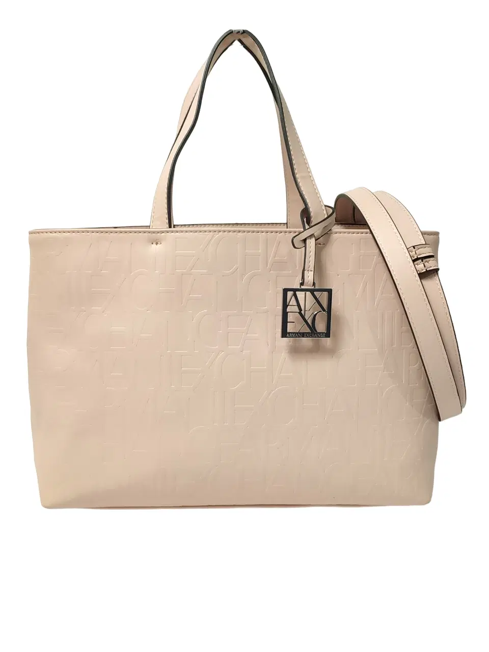 Armani Exchange Embossed Logo Zip Top Tote