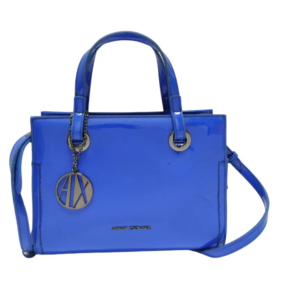 Armani Exchange Mini Patent Shopping Bag