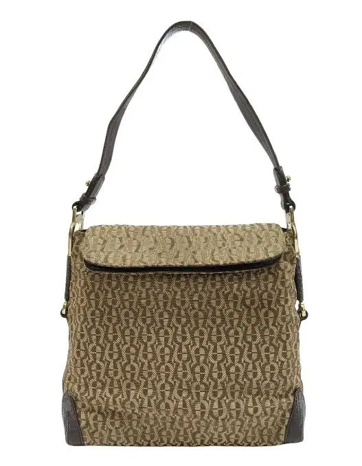 Aigner Beige Brown Signature Canvas & Leather Hobo-Hover-Image