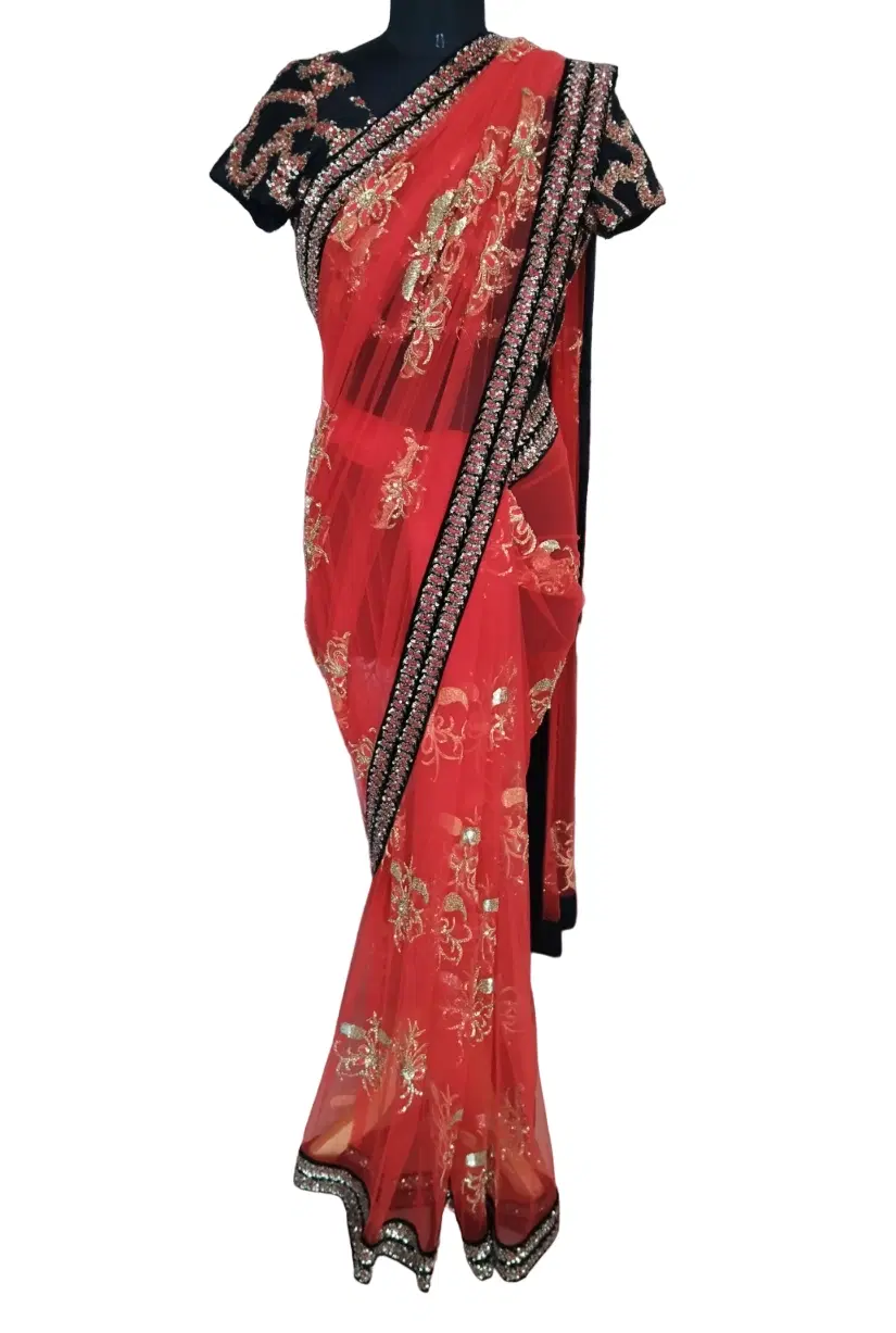 Anamika Khanna Red Saree