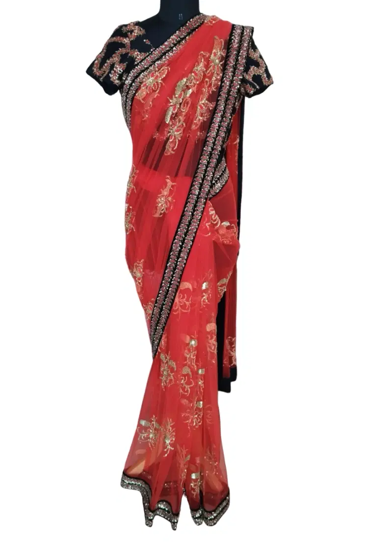 Anamika Khanna Red Saree-Hover-Image