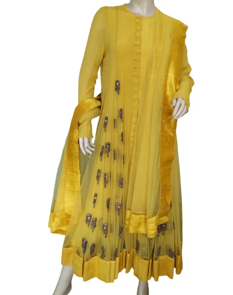 Anamika Khanna Yellow Dress With Plazo