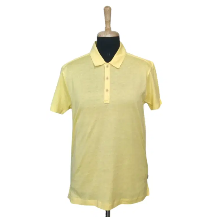 Hugo Boss Linen Cotton Slim Fit Yellow Tshirt-Hover-Image