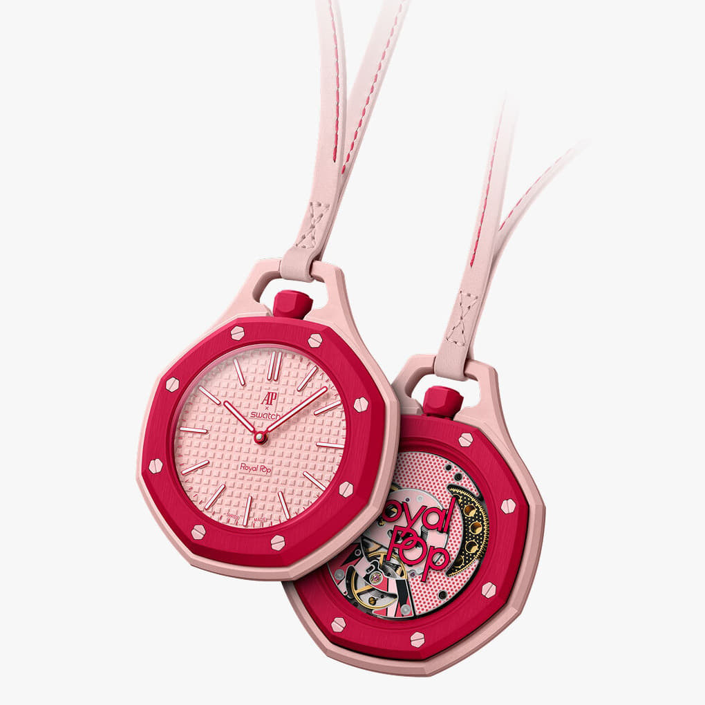 Audemars Piguet x Swatch Bioceramic Royal Pop Collection Pocket Watches OTTO ROSSO