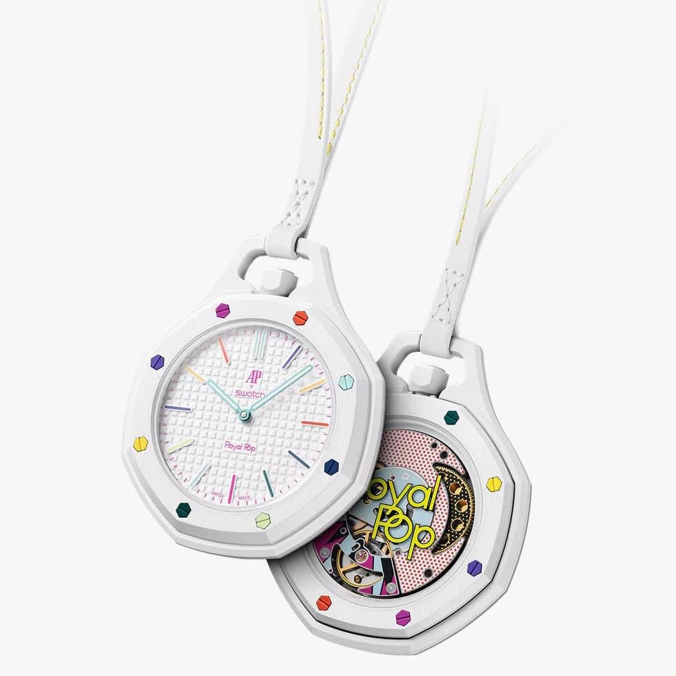 Audemars Piguet x Swatch Bioceramic Royal Pop Collection Pocket Watches HUIT BLANC