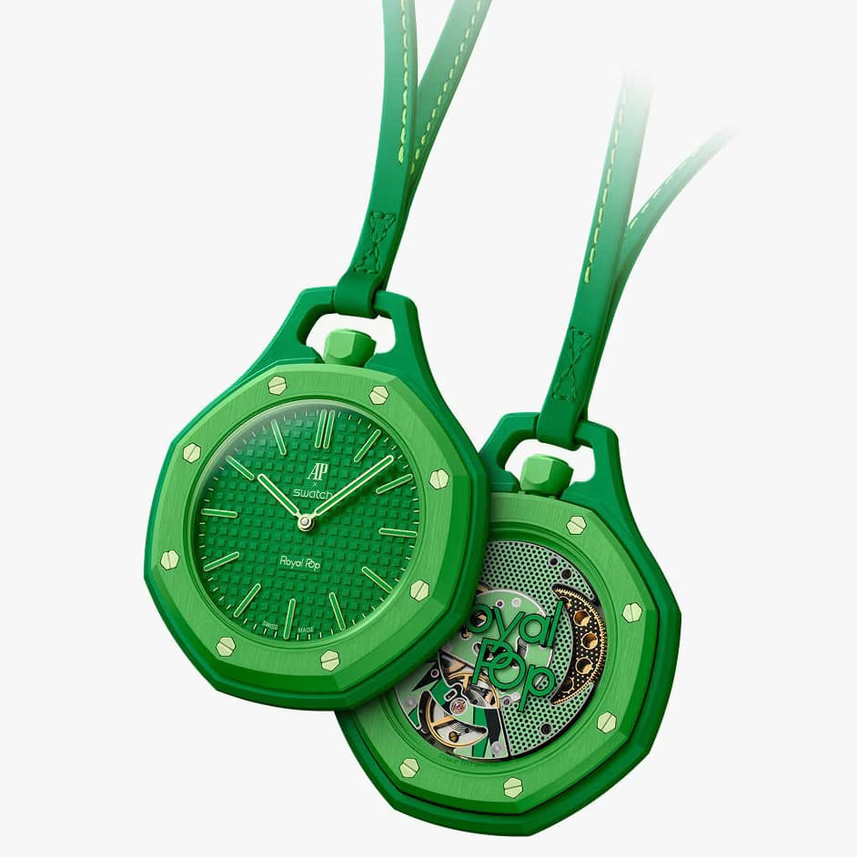 Audemars Piguet x Swatch Bioceramic Royal Pop Collection Pocket Watches GREEN EIGHT