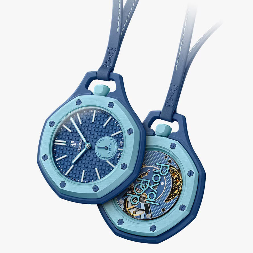 Audemars Piguet x Swatch Bioceramic Royal Pop Collection Pocket Watches LAN BA
