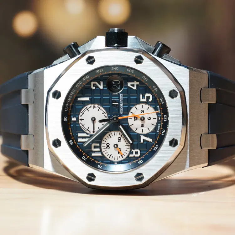 Audemars Piguet Royal Oak Offshore Blue Dial Steel Complete Set-Hover-Image