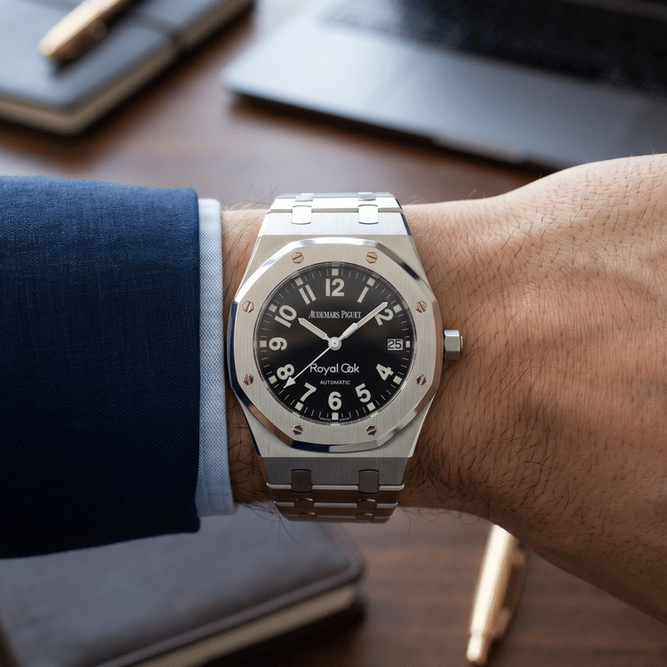Audemars Piguet Royal Oak Military Black Dial Steel Automatic Watch 14790ST-Hover-Image
