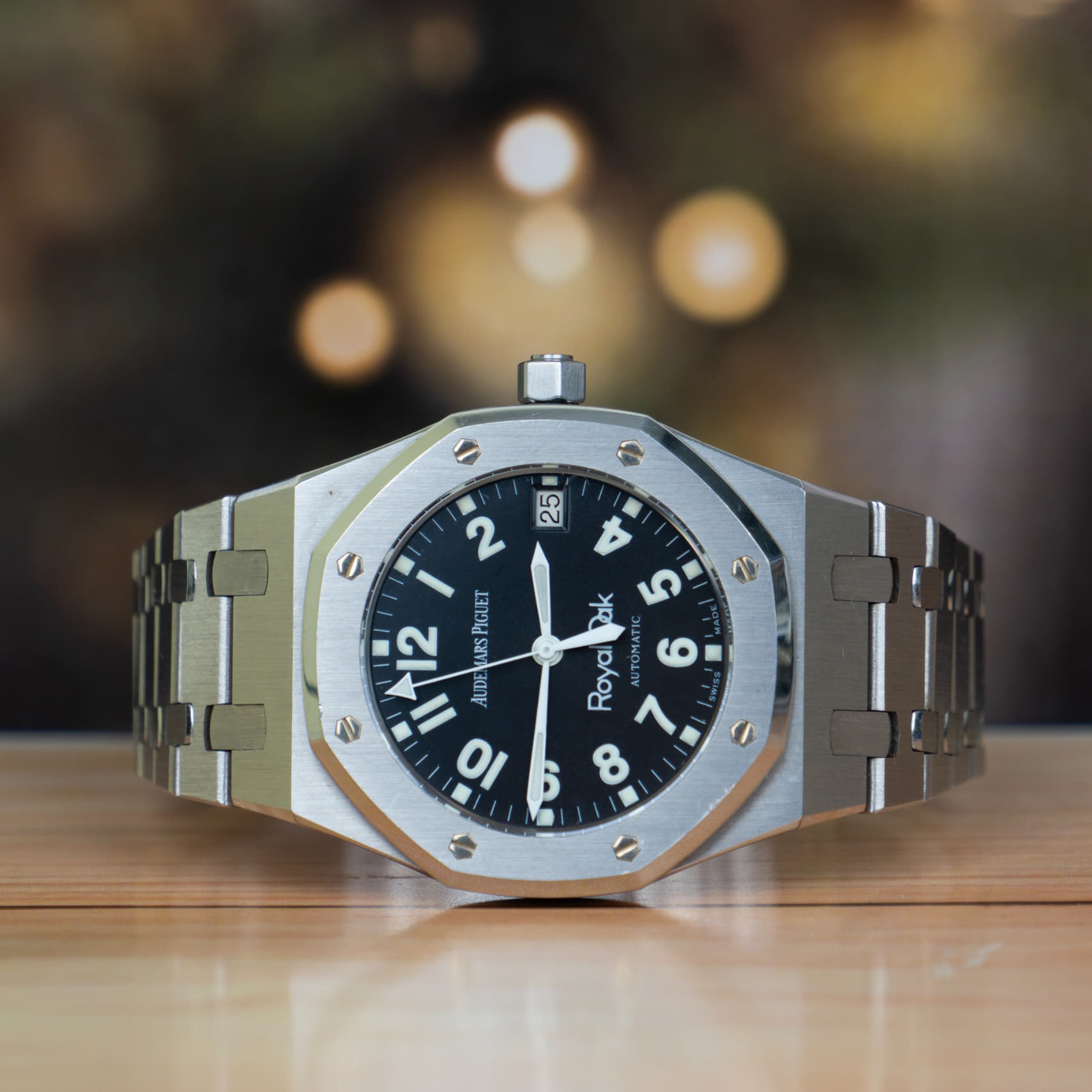 Audemars Piguet Royal Oak Military Black Dial Steel Automatic Watch 14790ST