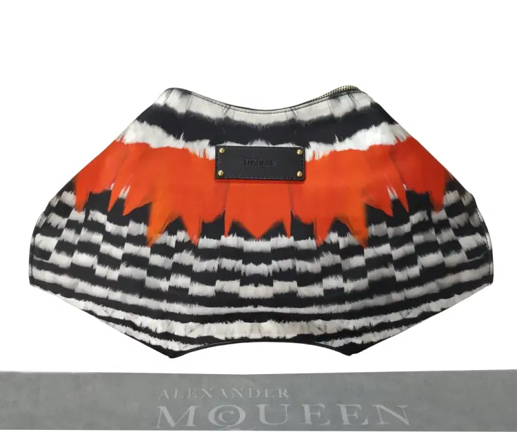 Alexander McQueen De Manta Printed Silk Clutch-Hover-Image