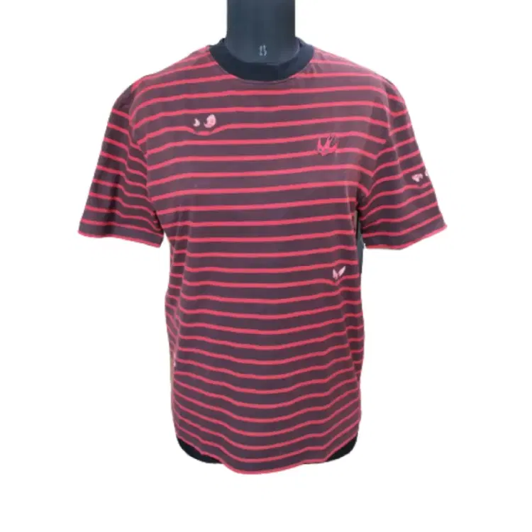 MCQ Alexander McQueen Red Striped T shirt-Hover-Image