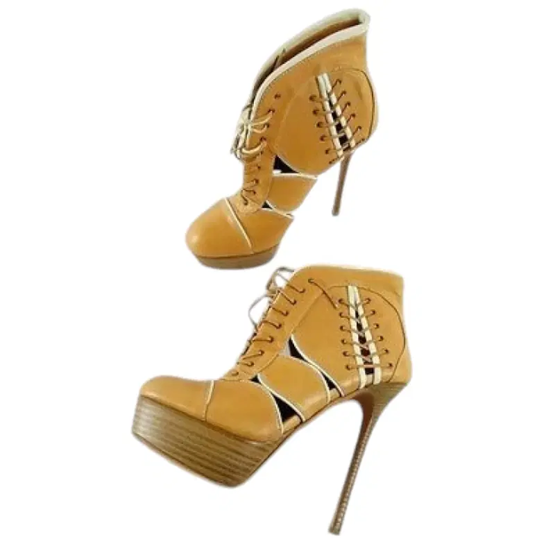 ALEXANDER MCQUEEN Plait detail high heel sandal