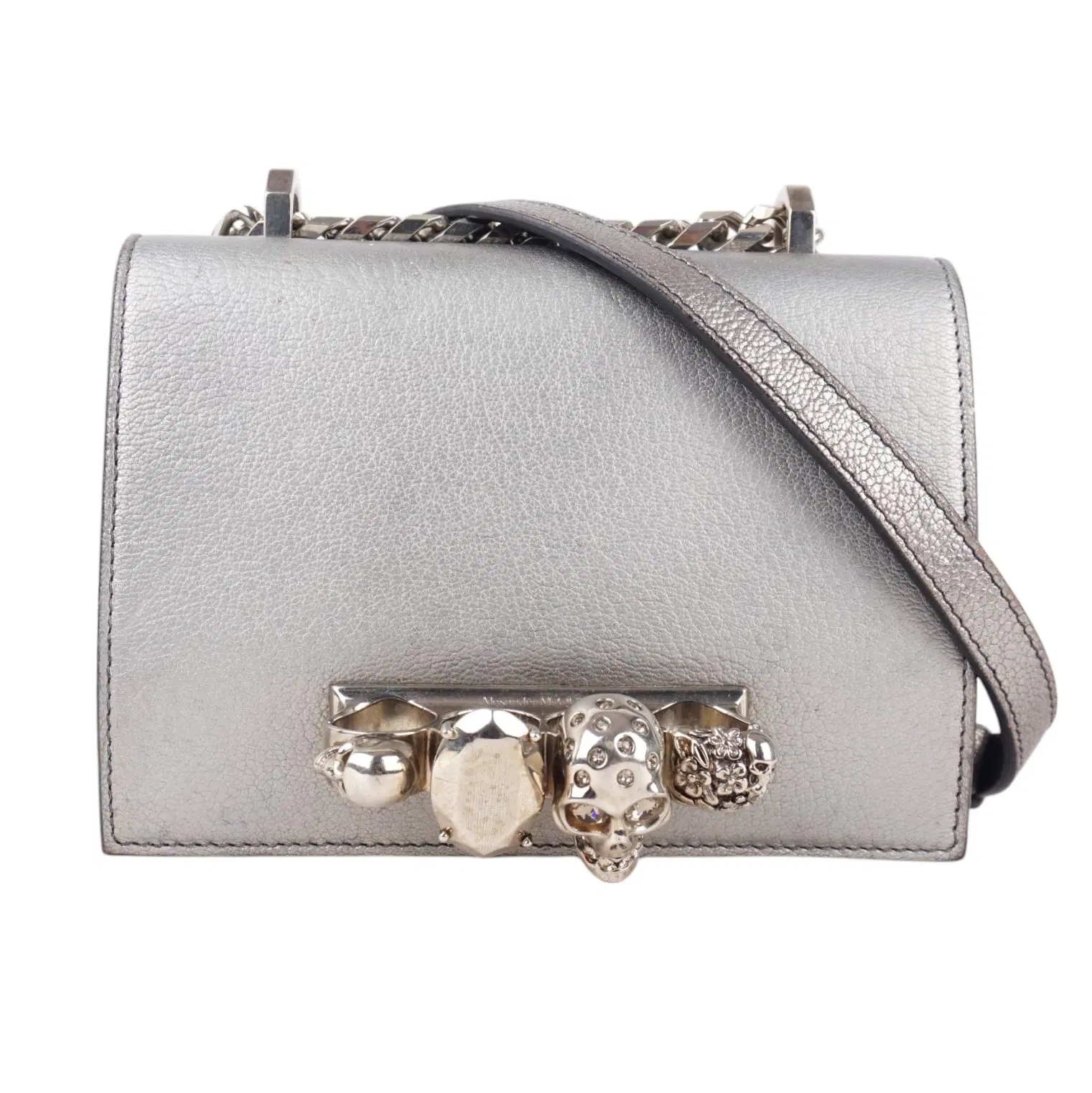 Alexander McQueen Knuckle-Duster Mini Bag In Antique