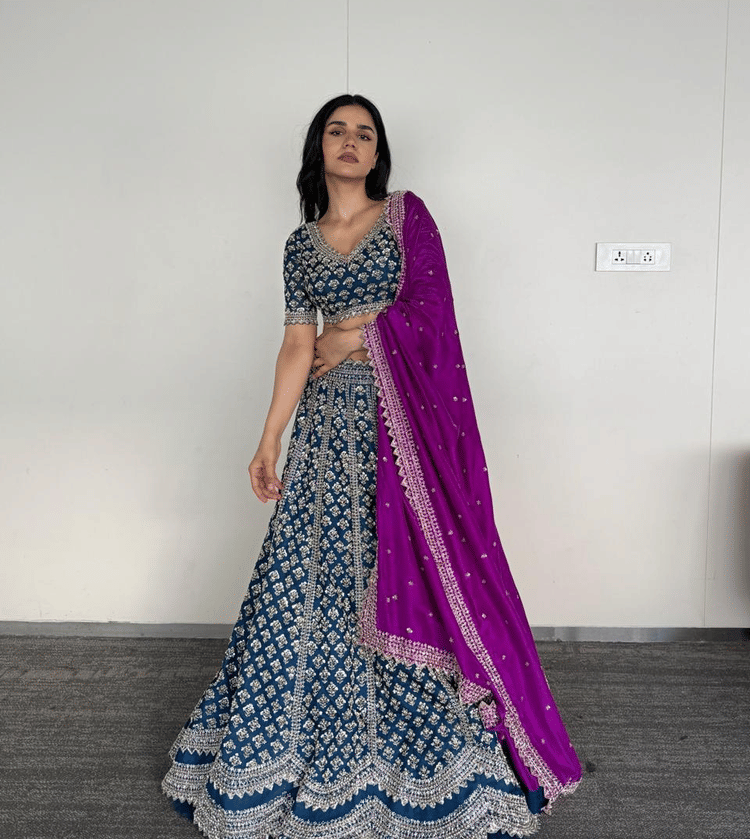Anushree Reddy Embroidered Lehenga Set-Hover-Image