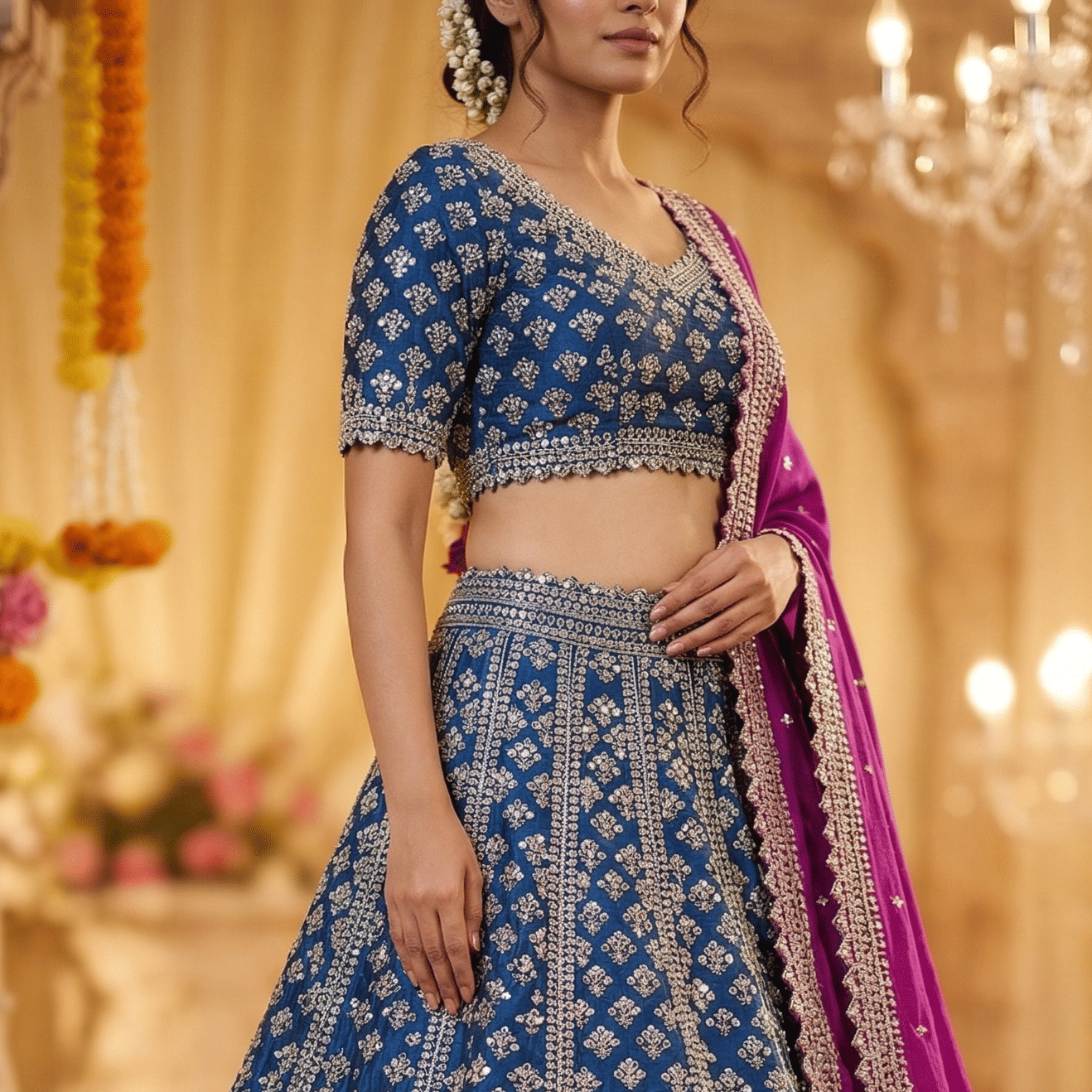 Anushree Reddy Embroidered Lehenga Set