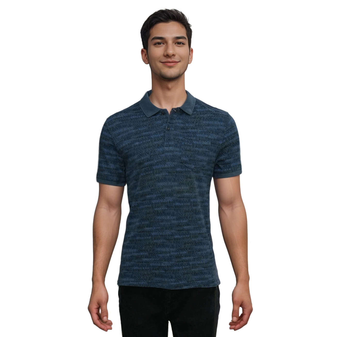 Armani Jeans M76ZK Riga Stripe Polo Shirt
