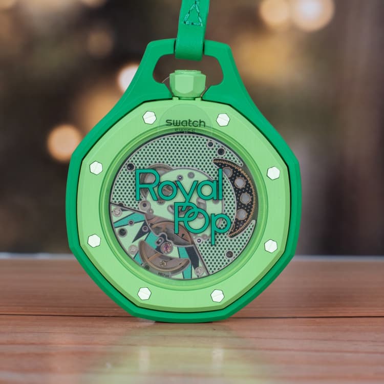 Audemars Piguet x Swatch Bioceramic Royal Pop Collection Pocket Watches Ref. No SSX03G100N-Hover-Image
