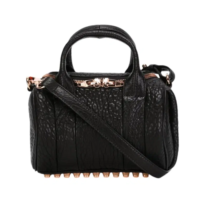 Alexander Wang Mini Rockie, Black & Rose Gold