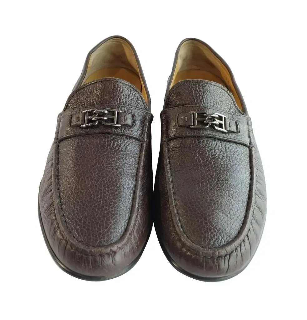 Bally Crilton Brown Leather Bit Loafers