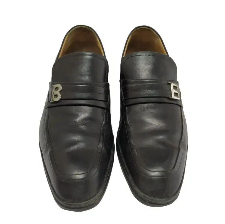 Size US 8.5 - Bally Nevio Black Leather B Logo Buckle Loafer-Hover-Image