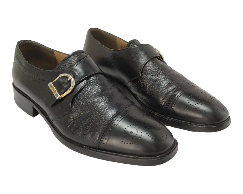 Size 8.5 - Bally Black Leather Monk Strap Shoes
