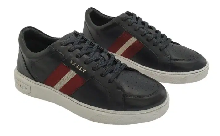 Size 9 - Bally Mooy Navy Blue Leather Sneakers-Hover-Image