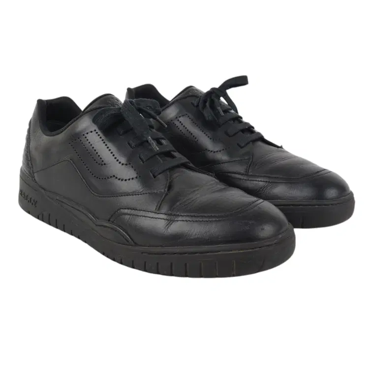 Size 9.5 - Bally Black Leather Sneakers-Hover-Image