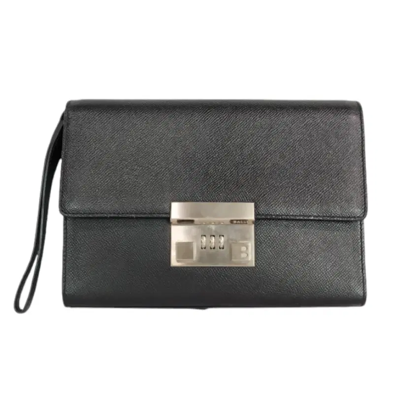 Bally Combination Lock Leather Clutch