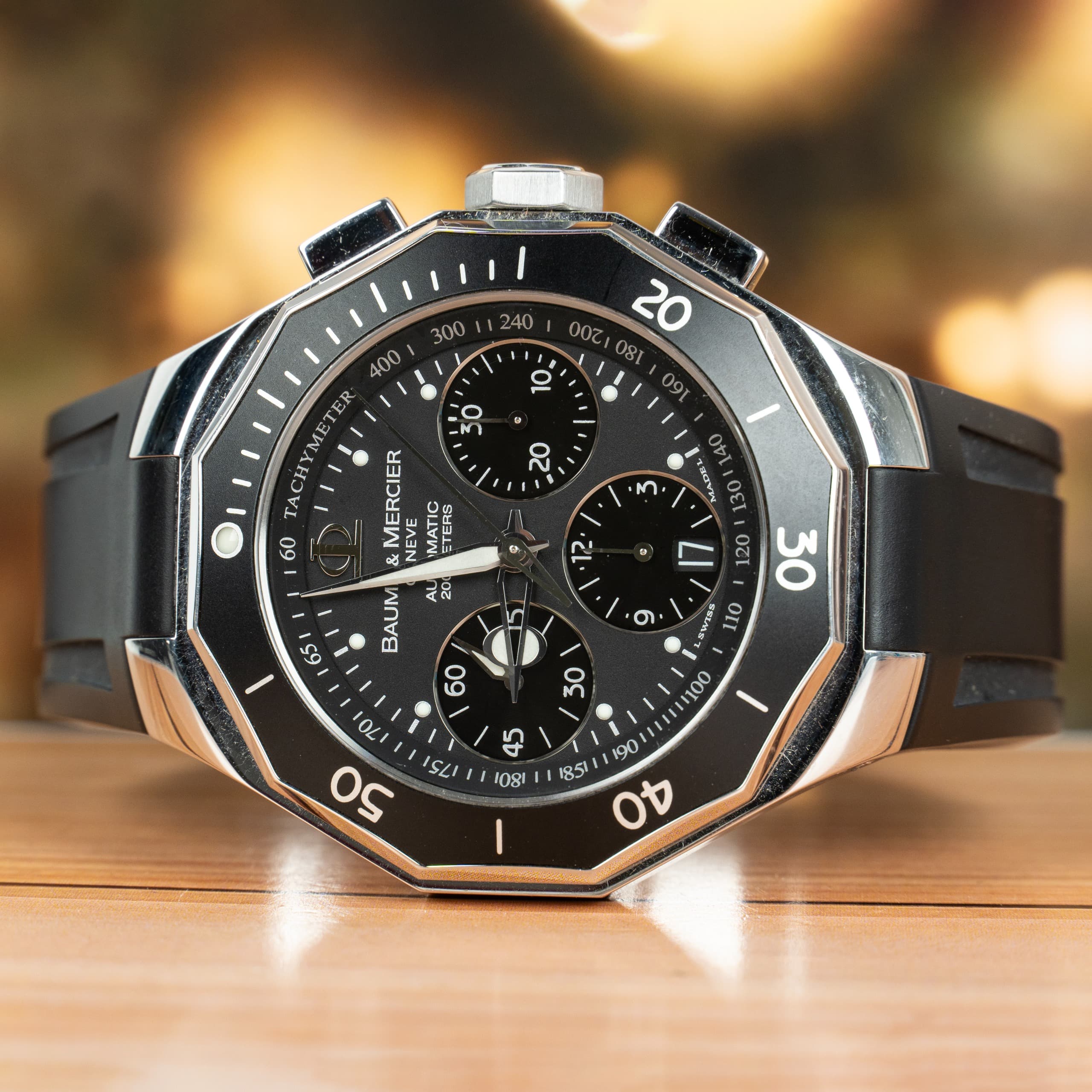 Baume & Mercier Riviera 43 MM Black Dial Steel Automatic