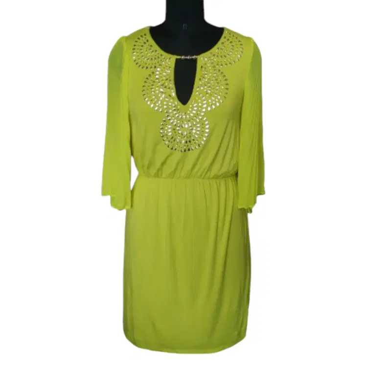 BEBE Neon Lime Green Top-Hover-Image
