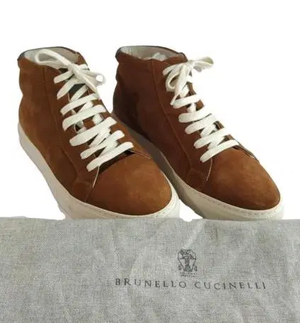 Brunello Cucinelli Nubuck High-Top Sneakers Size / 40.5-Hover-Image