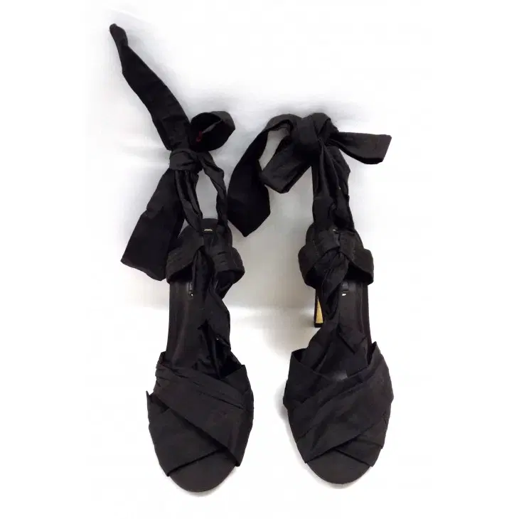 BCBGMaxAzria Black tie up Heels-Hover-Image