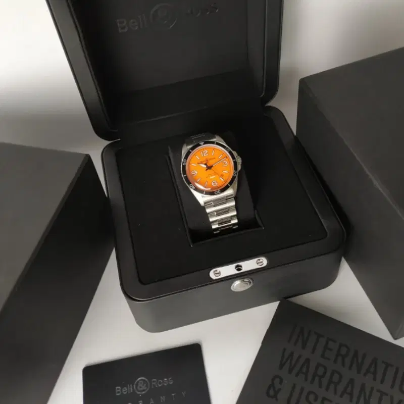 Bell & Ross BR V2-92 Orange Dial 41 MM Automatic Watch Full Set