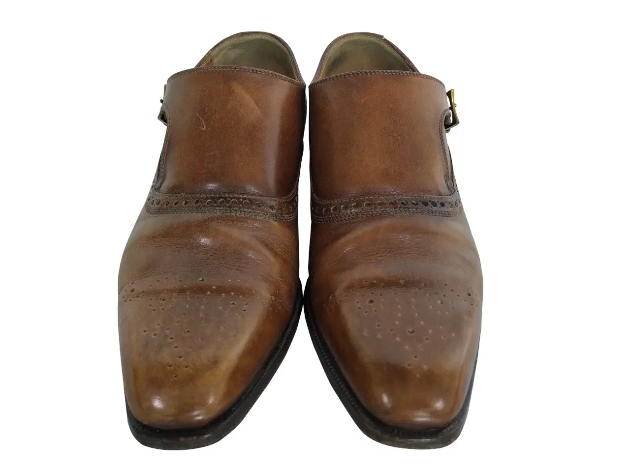 Berluti Brown Leather Monk Shoes