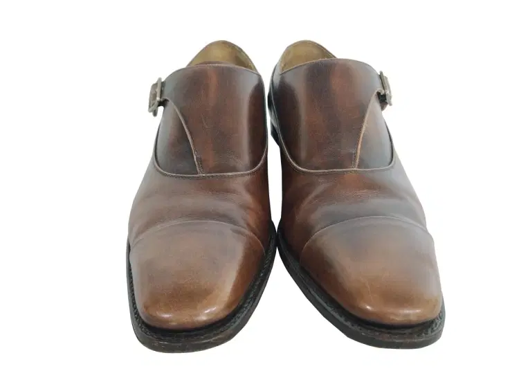 Salvatore Ferragamo Monk Strap Leather Shoes-Hover-Image