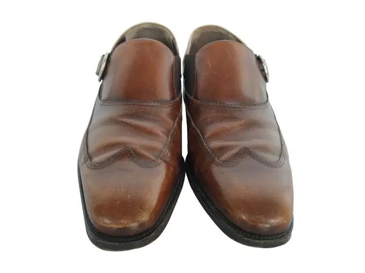 Salvatore Ferragamo Side Gore Monk Strap Silver Shoes-Hover-Image