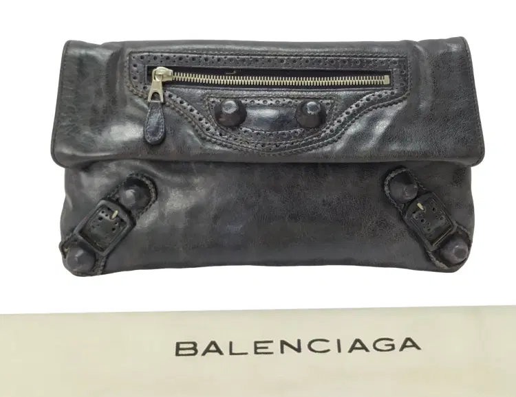 Balenciaga Agneau Giant Brogues Envelope Clutch-Hover-Image