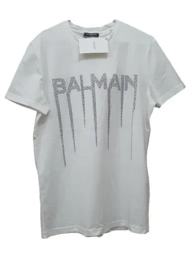Balmain White Logo Cotton T-Shirt