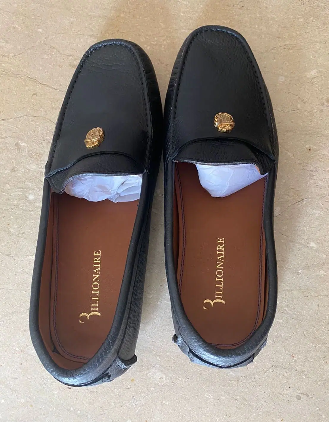 Billionaire Black Loafers Shoes