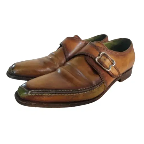 Berluti Scars Demesure Scritto Leather Monk Shoes-Hover-Image