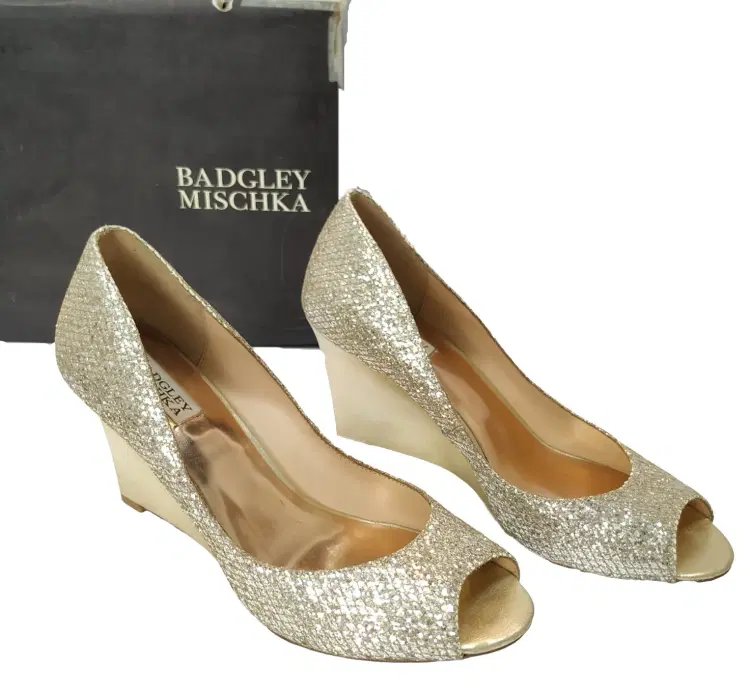 Size 41 - Badgley Mischka Awake Glitter Wedges - 41, 10-Hover-Image