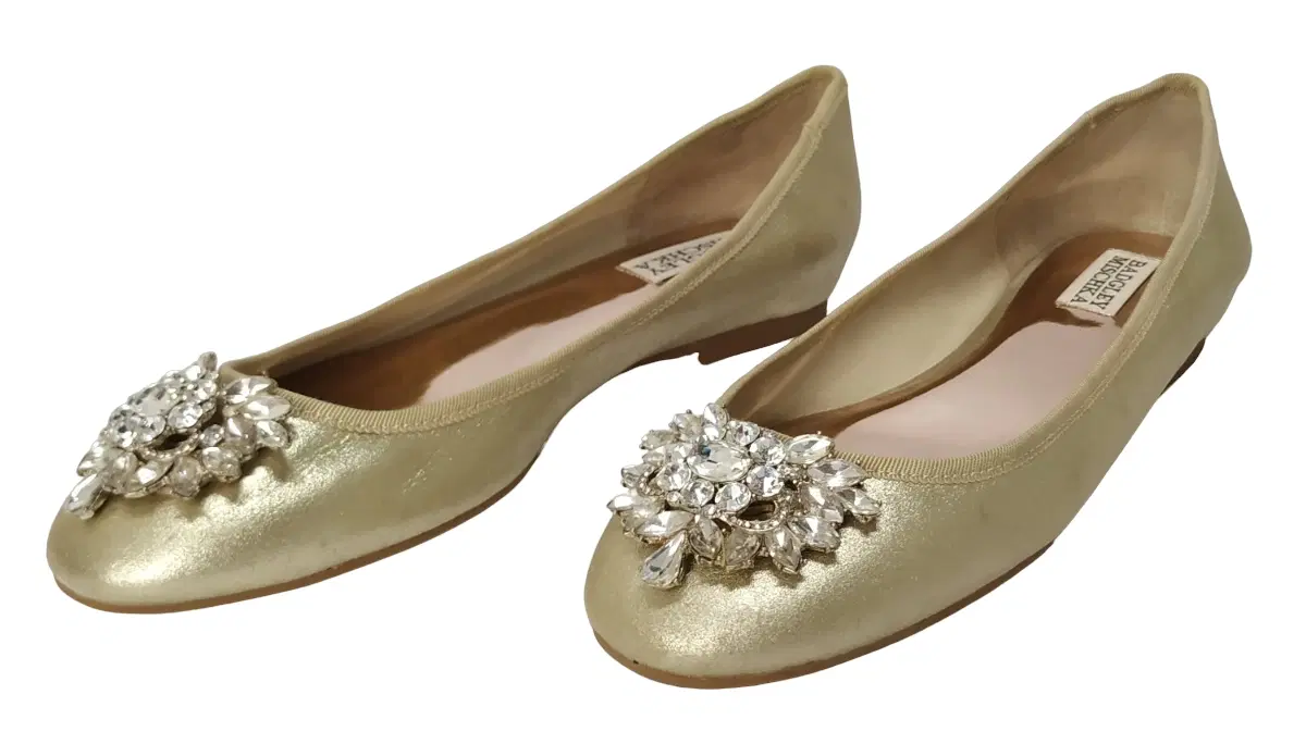 Size 10 - Badgley Mischka Bianca Rhinestone Ballet Flats - 10