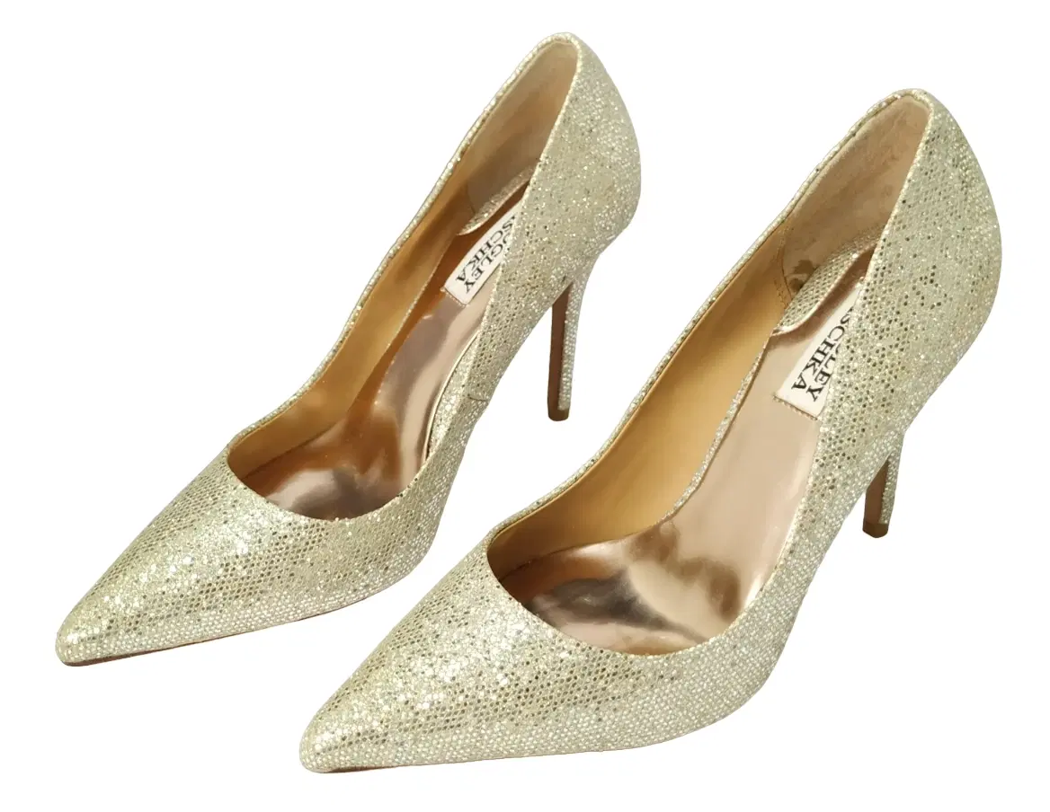 Size 8 - Badgley Mischka Glitter Poise Pointy Toe Heels Pumps - 8