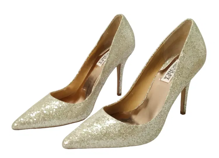 Size 8.5 - Badgley Mischka Glitter Poise Pointy Toe Heels Pumps - 8.5-Hover-Image