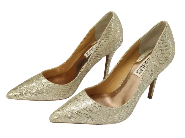 Size 6 - Badgley Mischka Glitter Poise Pointy Toe Heels Pumps - 6-Hover-Image