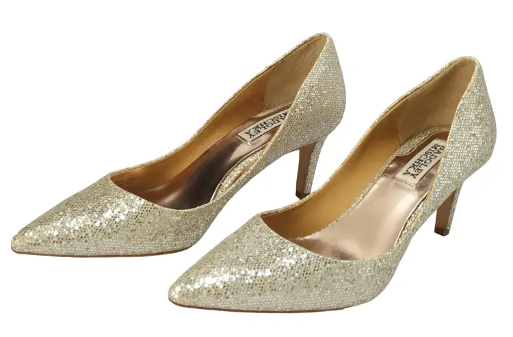 Size 7 - Badgley Mischka Glitter Poise Pointy Toe Heels Pumps - 7-Hover-Image